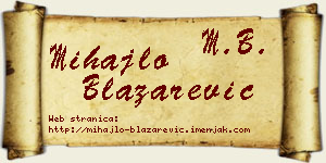 Mihajlo Blažarević vizit kartica